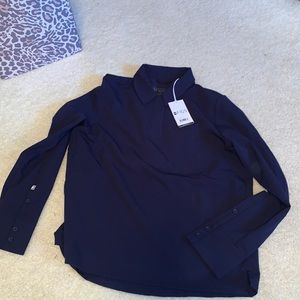 Figs long sleeve polo scrub top